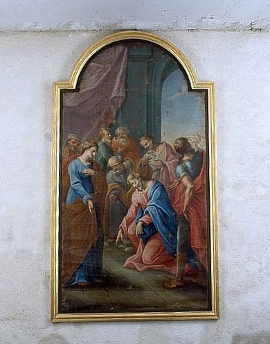 Tableau : la Femme adultère (ensemble du décor intérieur)