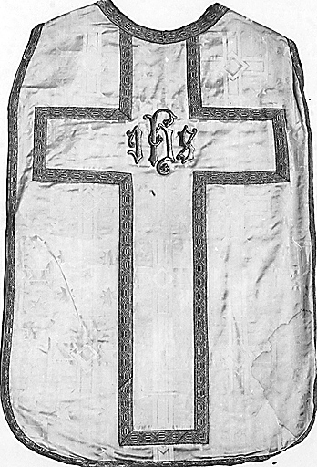 Chasuble, vue du dos.