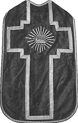 Chasuble, vue du dos.