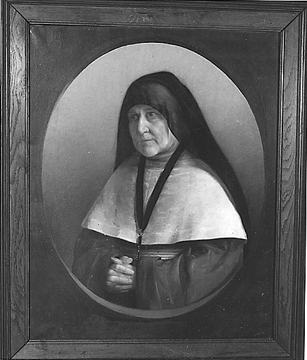 Tableau : portrait de Mère Marie de Jésus du Bourg (n° 1)