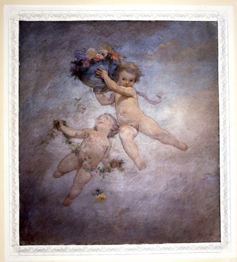 Putti aux fleurs.