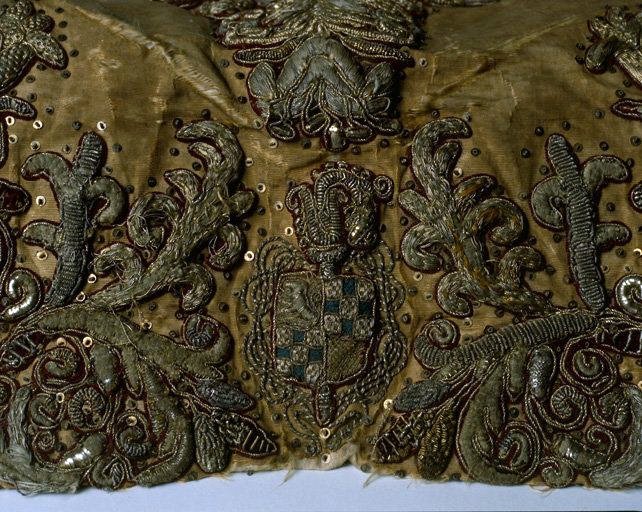 Détail : armoiries de Jeanne de Verthamont, abbesse de l'abbaye de la Règle à Limoges de 1619 à 1675.