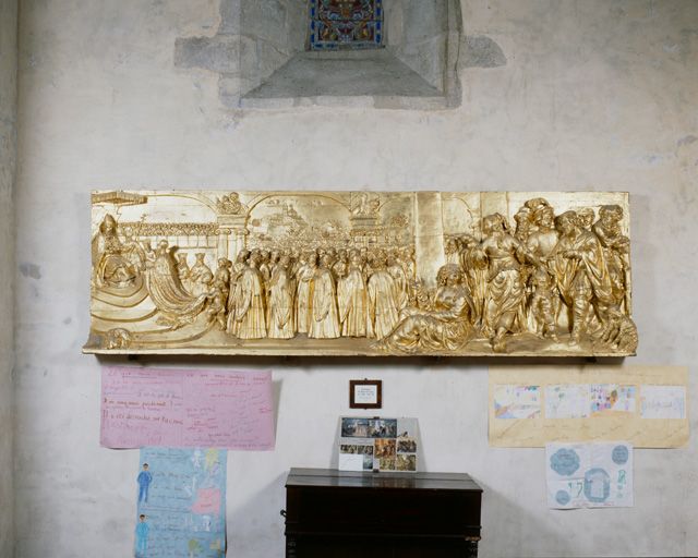 Haut-relief : Hommage du doge de Venise au pape Jules II