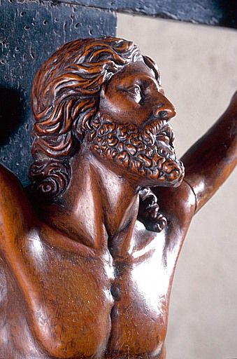 Détail de la tête du Christ.