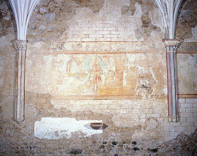 Mur nord de la 3e travée. Scènes de martyre : saint André et saint Marc ?