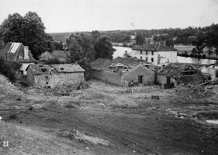 Vue prise de l'ouest vers l'est, juin 1944.