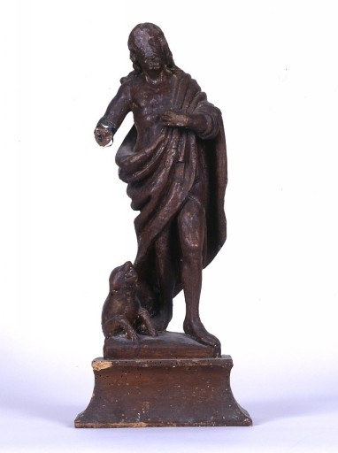 Statuette du tabernacle : second saint Jean-Baptiste, vue de face. - (c) Région Nouvelle-Aquitaine, Inventaire général du patrimoine culturel
