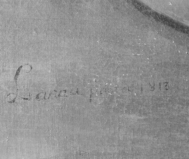 Détail de la signature et date, en bas à droite. - (c) Région Nouvelle-Aquitaine, Inventaire général du patrimoine culturel