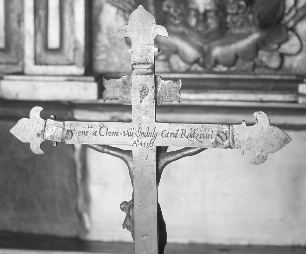 Détail de l'inscription au revers. - (c) Région Nouvelle-Aquitaine, Inventaire général du patrimoine culturel