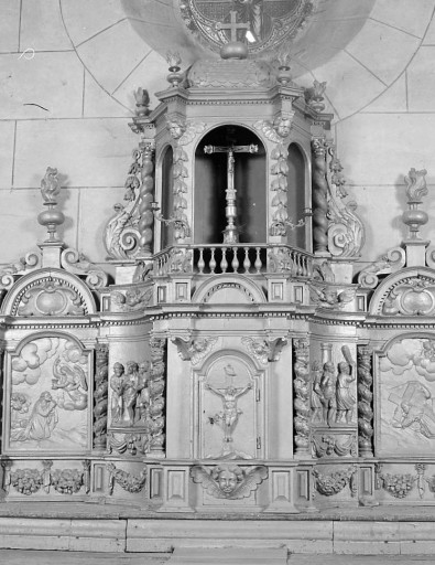 Détail de la partie centrale du tabernacle et de l'exposition.