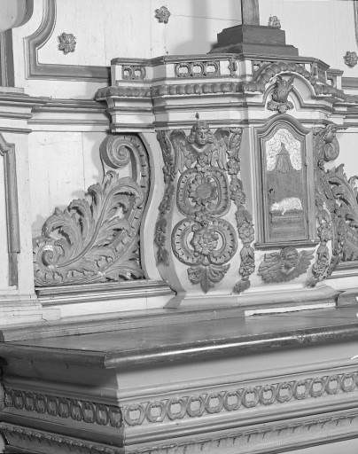 Détail du côté gauche du tabernacle. - (c) Région Nouvelle-Aquitaine, Inventaire général du patrimoine culturel