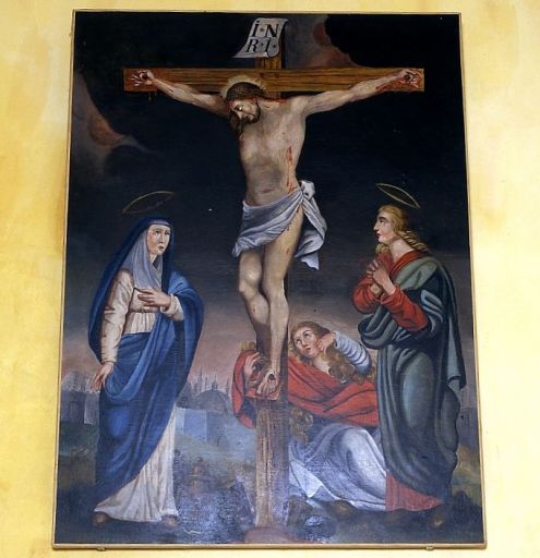 Tableau : Calvaire avec sainte Madeleine