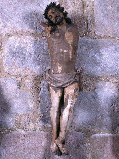 Détail du Christ en croix (sans ses bras).