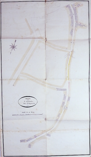 Plan d'alignement concernant le quartier de la Pisseloche ; s.d. (1841).