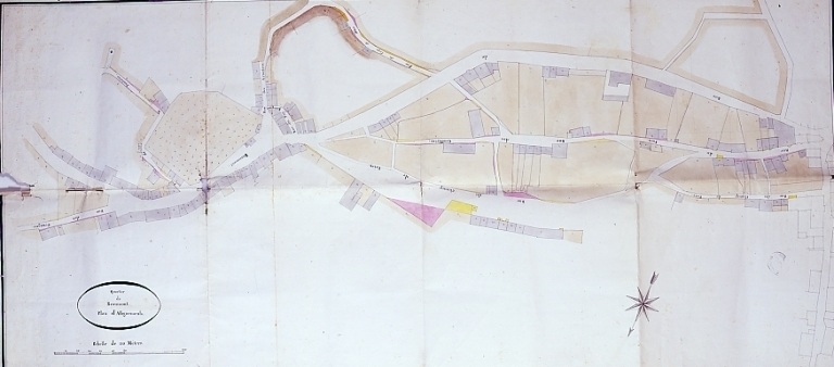 Plan d'alignement concernant Beaumont ; s.d. (1841).