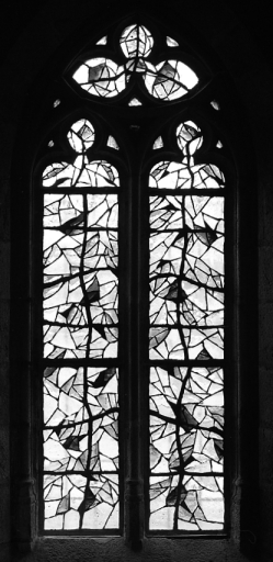 Chapelle nord-ouest, verrière du mur nord Vue d'ensemble.