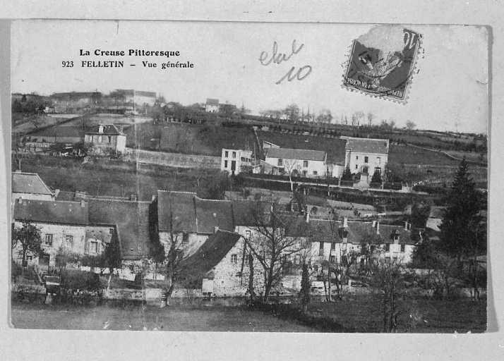 Vue d'ensemble, depuis l'ouest montrant au premier plan le quartier du Pont Roby et à l'arrière-plan, la route de Tulle.