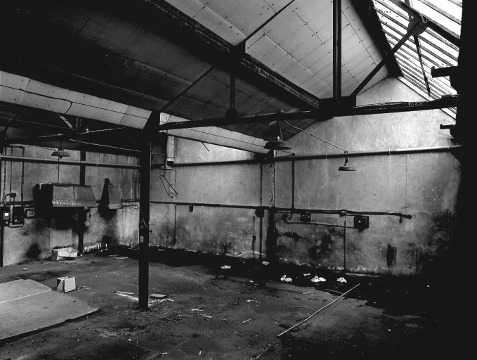 Atelier couverts de sheds. Partie ouest.