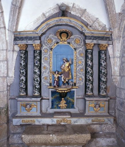 Gradin d'autel, retable de saint Roch