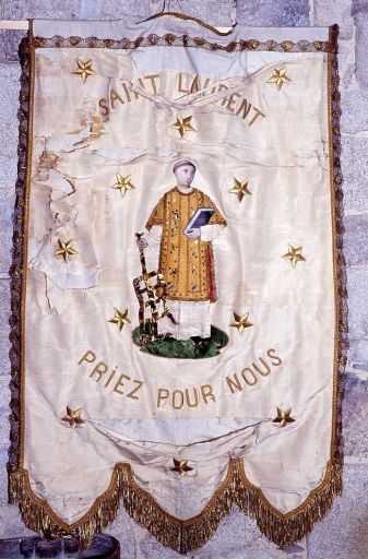 Bannière de procession de Notre-Dame du Roc et saint Laurent