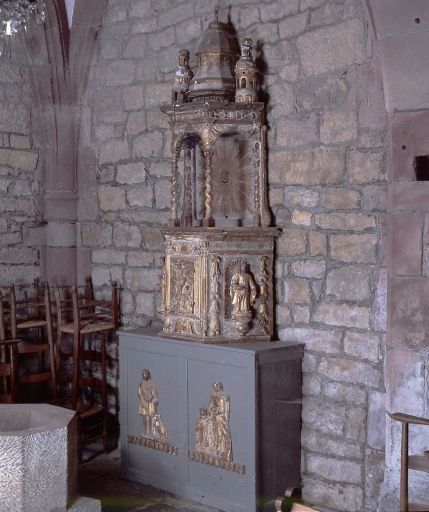 Tabernacle, éléments de ses ailes et dais d'exposition (ancien maître-autel)