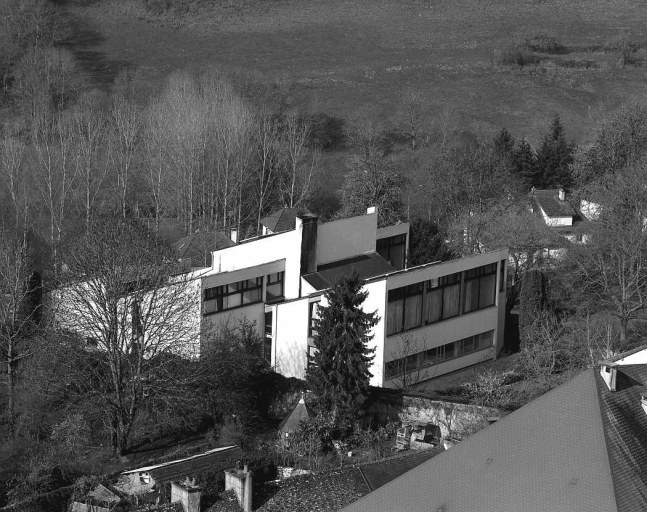 Vue de la manufacture depuis le clocher de l'église du Moutier.