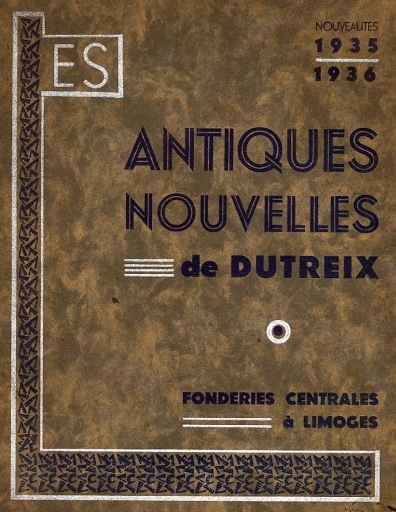 Catalogue des Fonderies Centrales P. Dutreix, 1935-36 - Couverture.