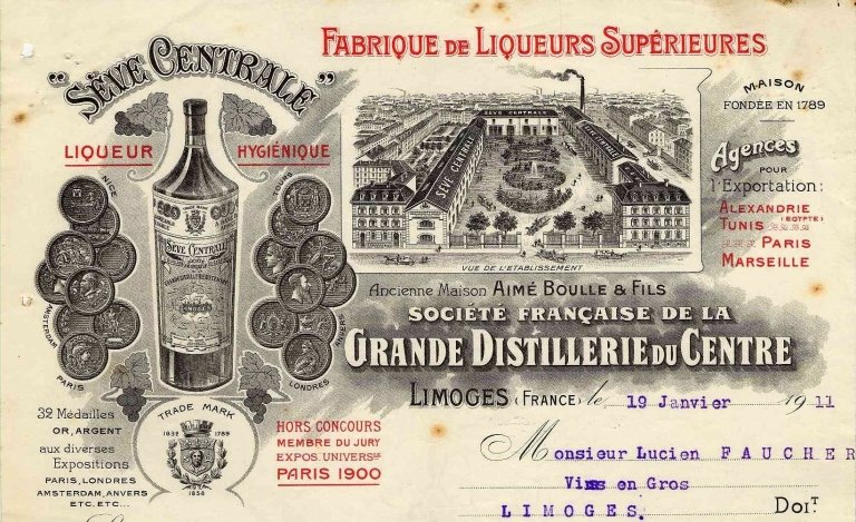 Représentation de la distillerie postérieure à 1900.
