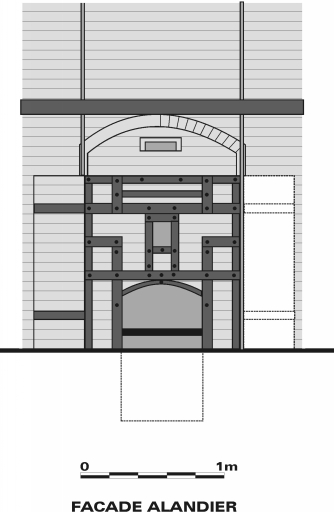 Plan d'un alandier du four à porcelaine des Casseaux.