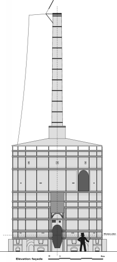 Elévation du four à porcelaine.