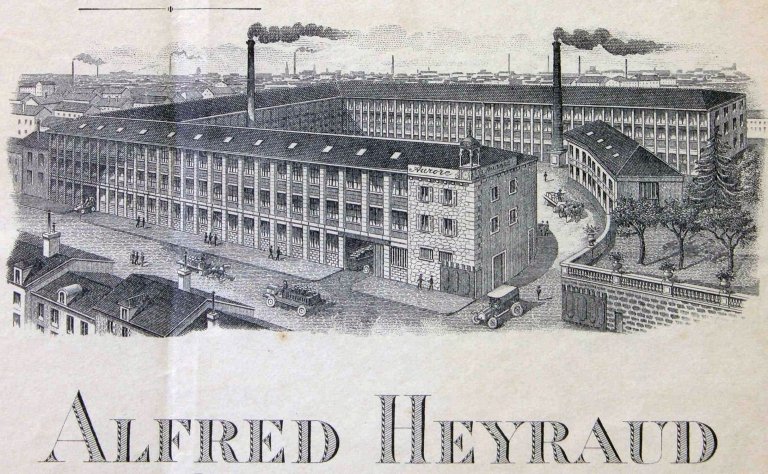 Papier à en-tête de l'usine Alfred Heyraud. Détail.