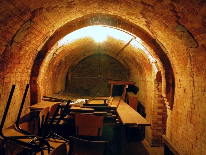 Vue intérieure du four tunnel nord.