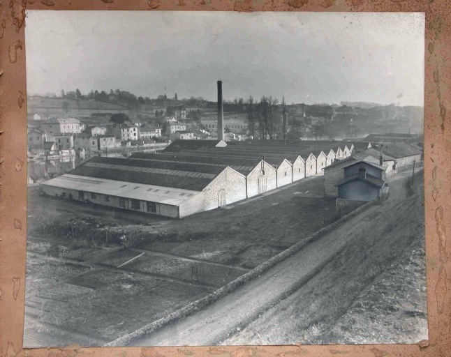 Vue générale de l'usine depuis le nord, vers 1920.