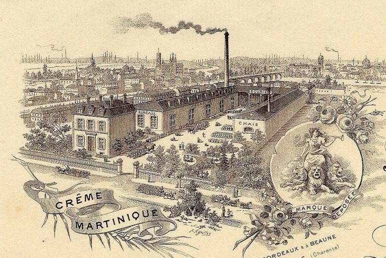 Papier à en-tête de la distillerie Batier en 1902 : détail.