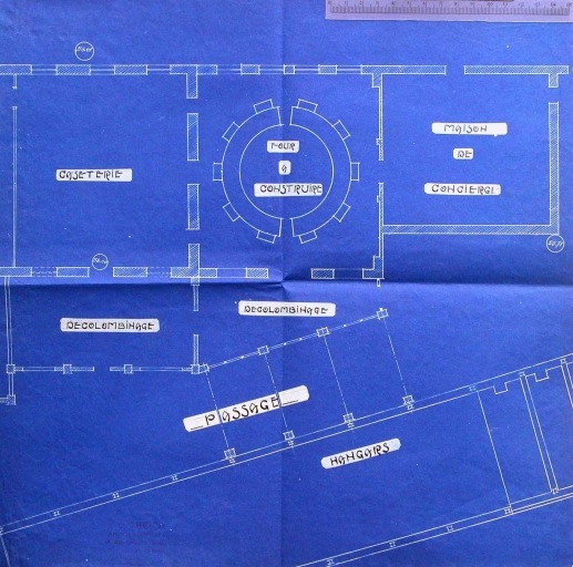 Installation d'un nouveau four à globe en 1924, plan au sol.