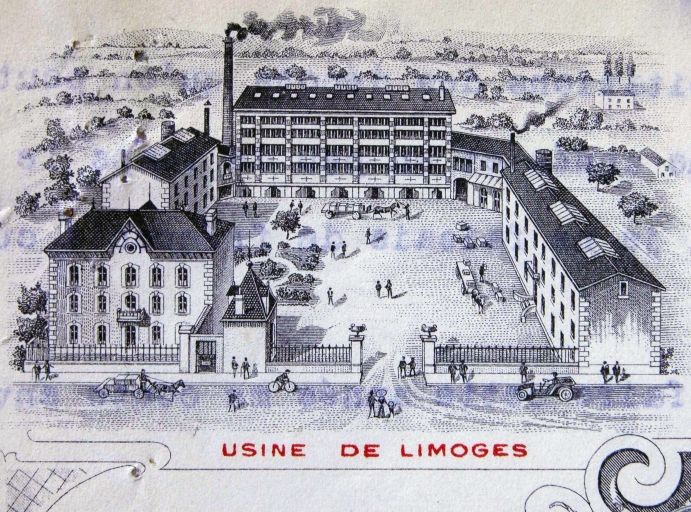 Papier à en-tête représentant l'usine Beaulieu, daté de 1921 : détail.