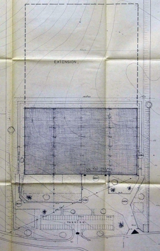 Plan masse de l'usine : 'Société Laplaud et Cie - Zone industrielle de Magré - Plan de masse'.
