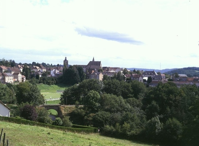 Vue générale prise du nord, depuis la route menant au village de la Sagne.