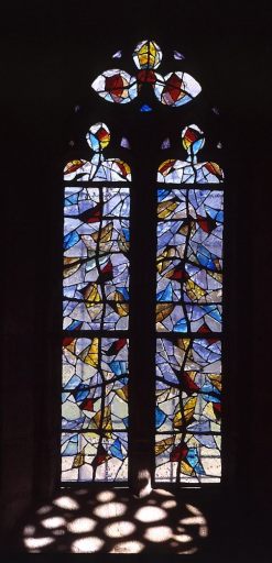 Chapelle nord du choeur. Verrière : vue d'ensemble. B3.