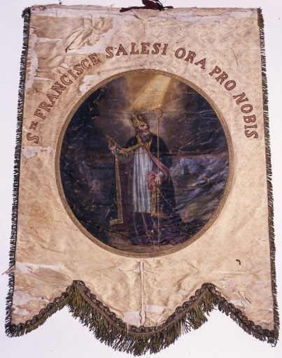 Bannière de procession de la confrérie des pénitents noirs