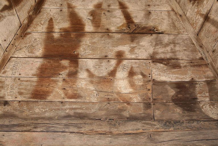 Détail des peintures lacunaires.