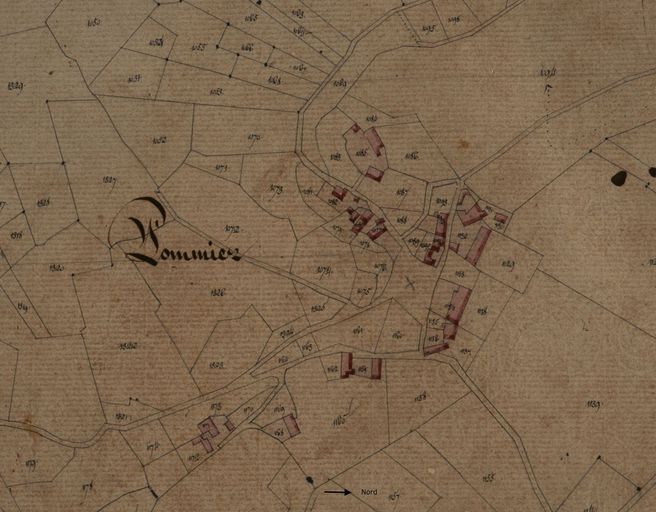 Extrait du cadastre de 1832, section A3 n°1802. ; Extrait du cadastre de 1832 section A3 n°1077. ; Extrait du plan cadastral de 1832, section A3 n°1159. ; Extrait du plan cadastral de 1832, section A3 n°1171. ; Extrait du paln cadastral de 1832, section A3 n°1091 et n°1092. ; Extrait du cadastre de 1832, section A3 n° 1085. ; Extrait du cadastre de 1832, section A3 n°1135 et n°1136.