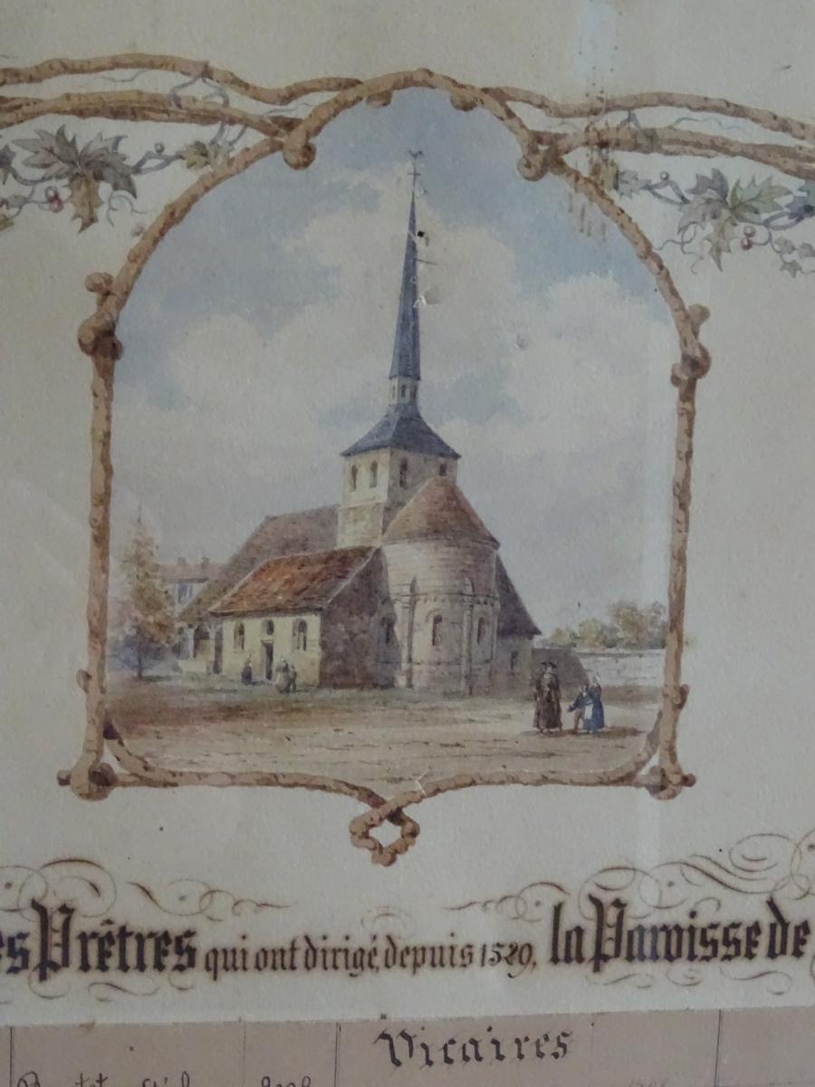 Tableau commémoratif des prêtres de la paroisse Saint-Pierre de Dangé