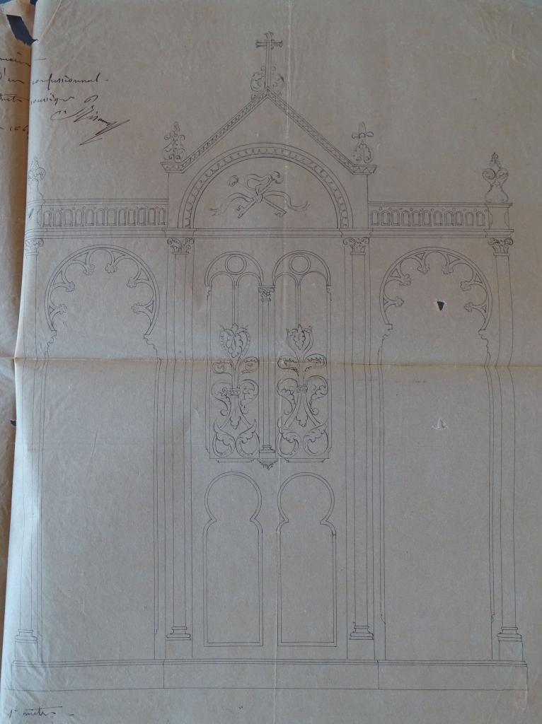 Projet de Pierre Paul Brisacier dessiné en 1869.