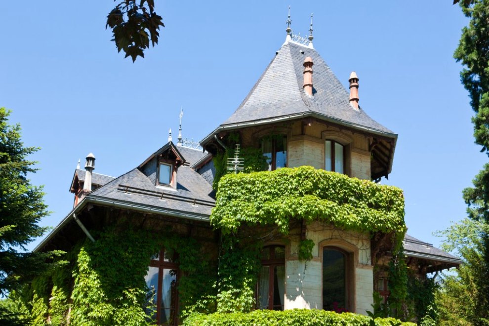 Vue des parties supérieures de l'avant-corps.