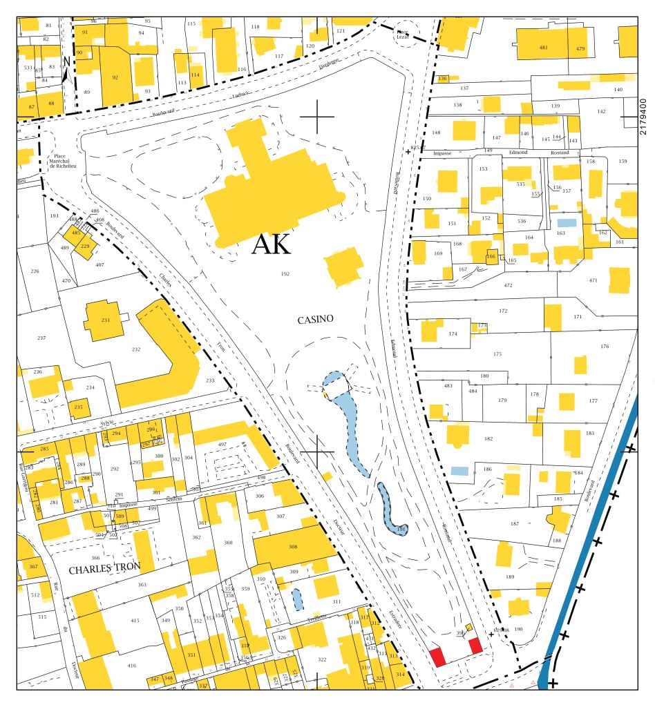 Plan de situation AK 192 (sur fond de plan cadastral DGFiP, 2017).