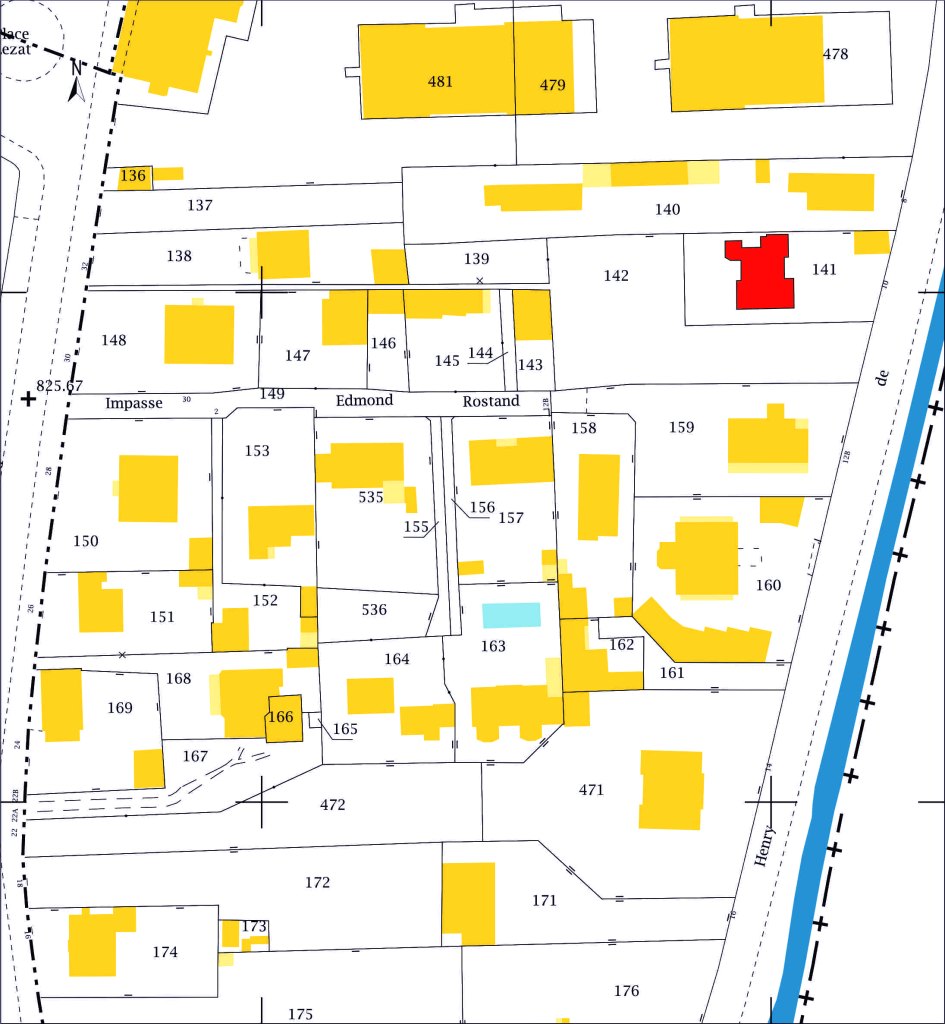 Plan de situation AK 01 141 (sur fond de plan cadastral DGFiP, 2017).