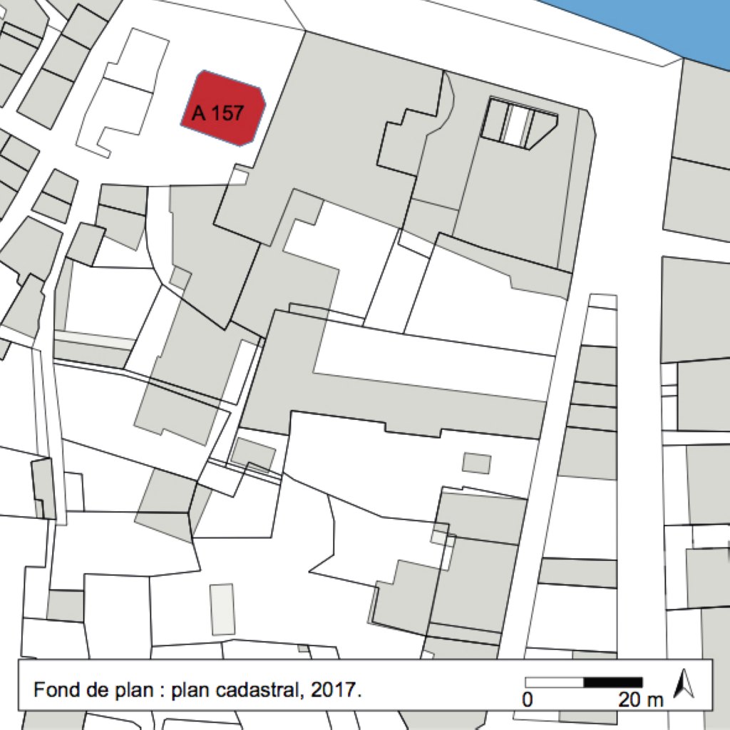 Extrait du plan cadastral.