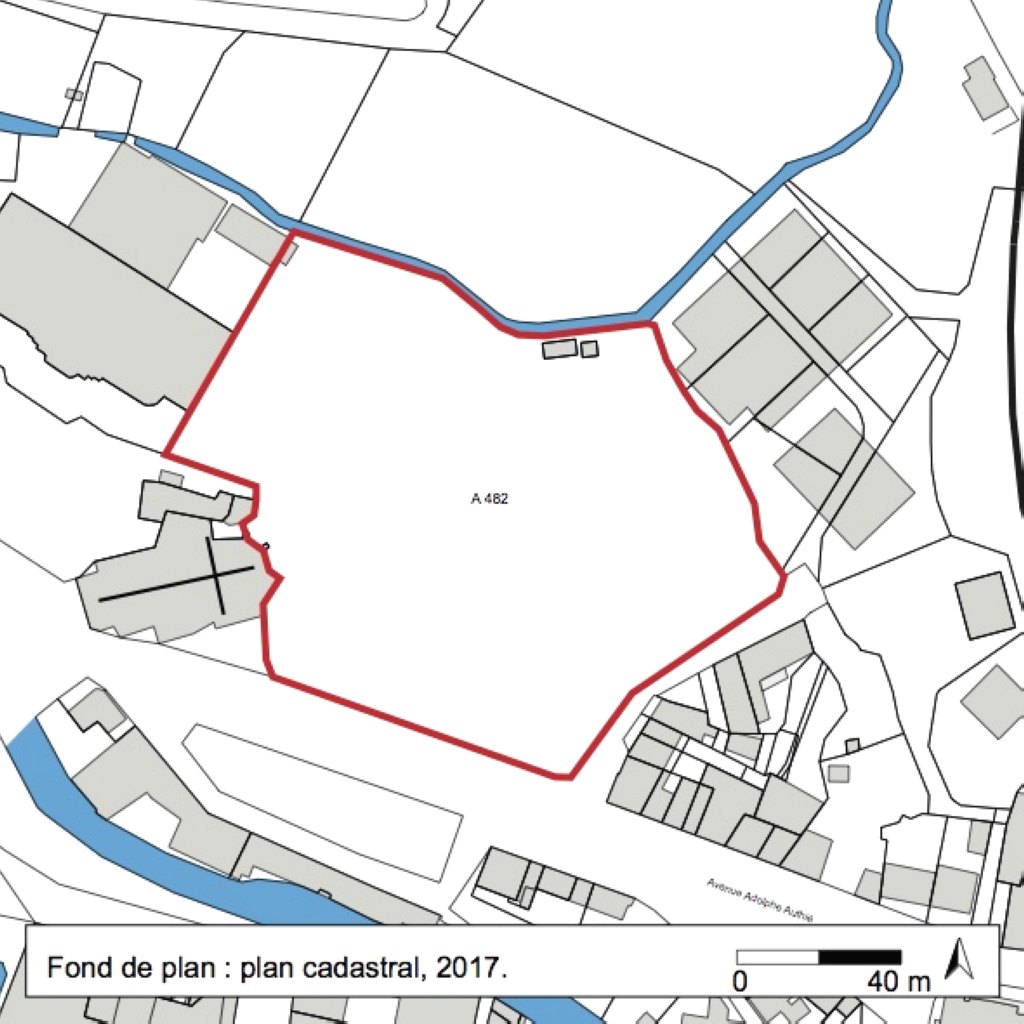 Extrait du plan cadastral.