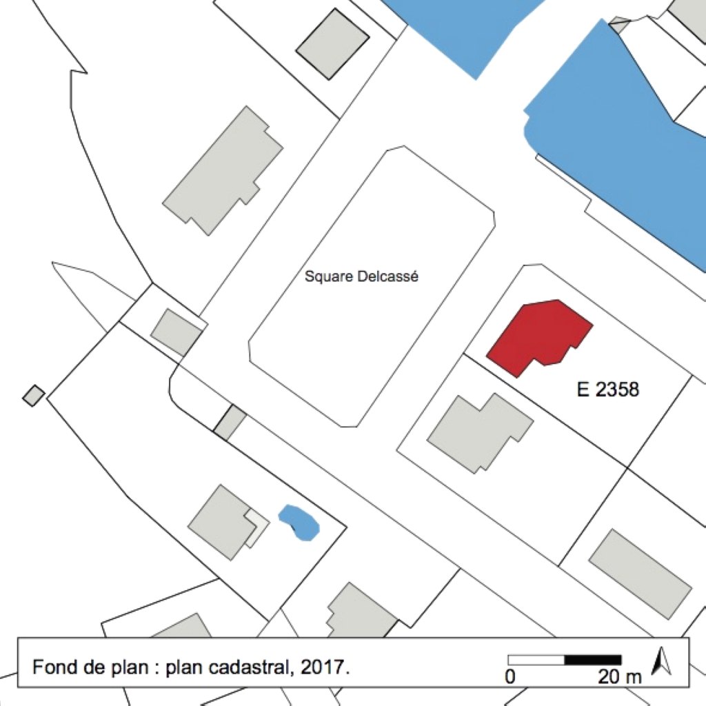 Extrait du plan cadastral.